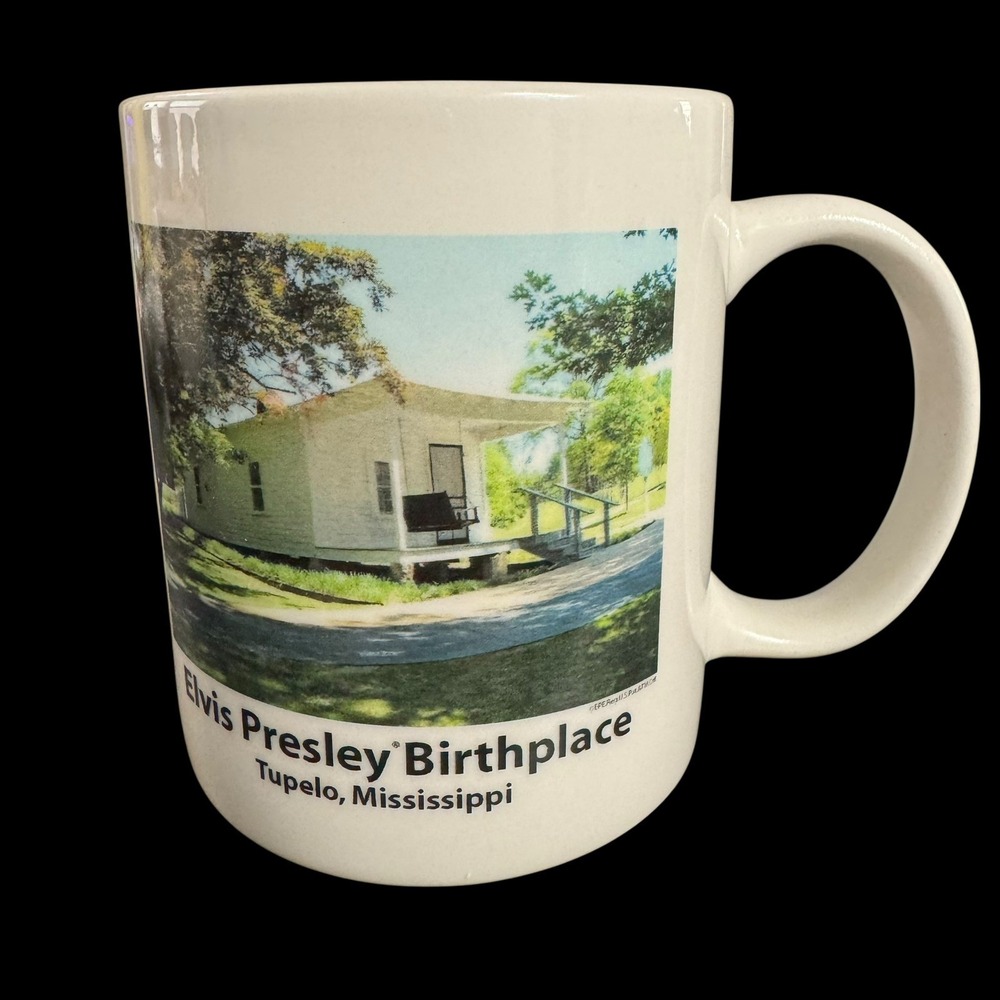 Elvis Presley Coffee Mug Official Product Tupelo Home Birthplace‎ Rare
